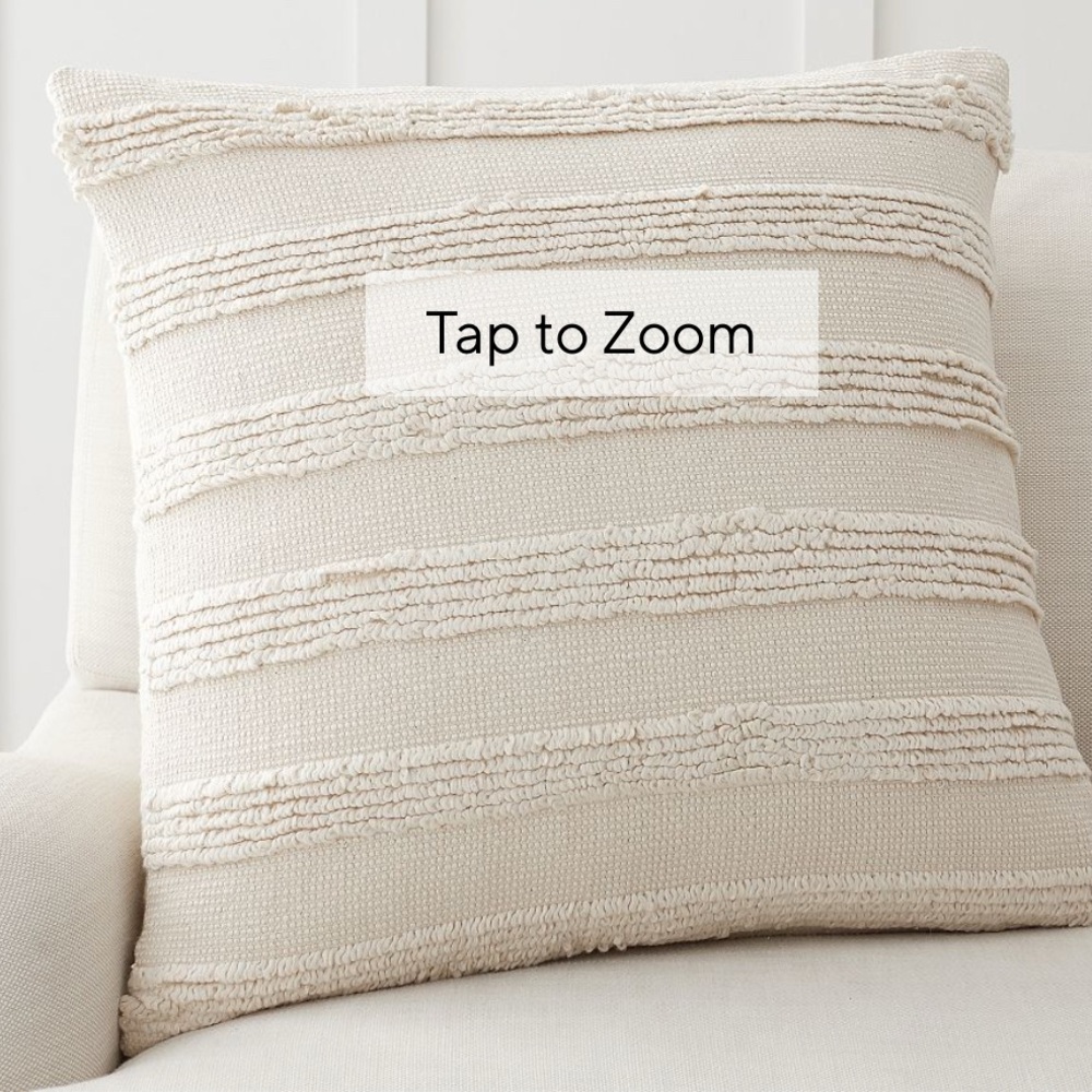 Pottery Barn cream woven throw pillow covers!!